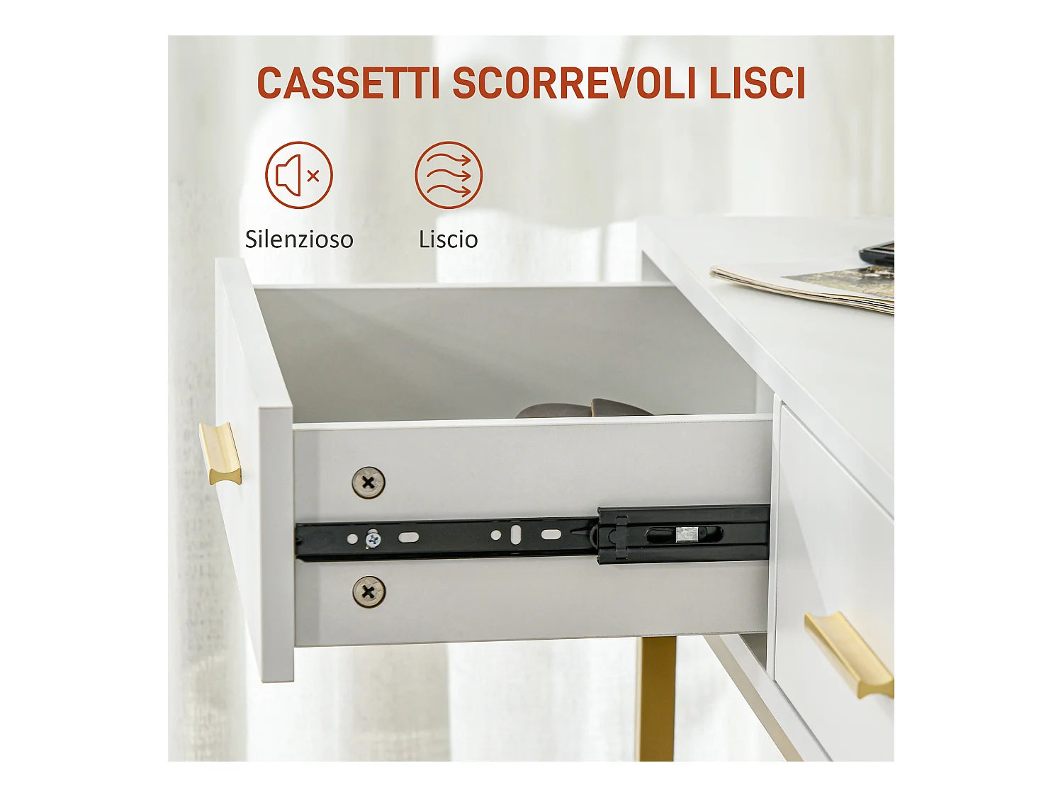 Set toeletta con sgabello e specchio illuminato cassetti e ripiani