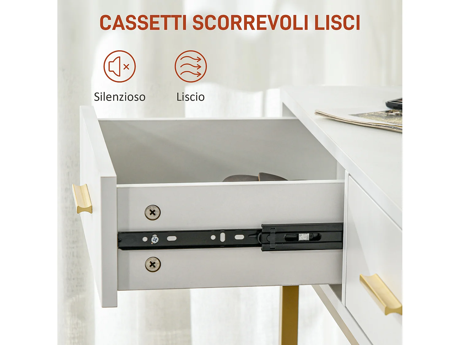 Set toeletta con sgabello e specchio illuminato cassetti e ripiani