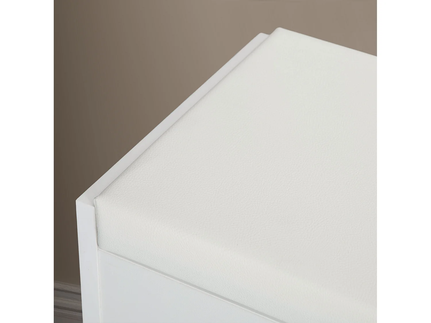 Set tavolo da trucco con specchio e 5 cassetti e sgabello bianco