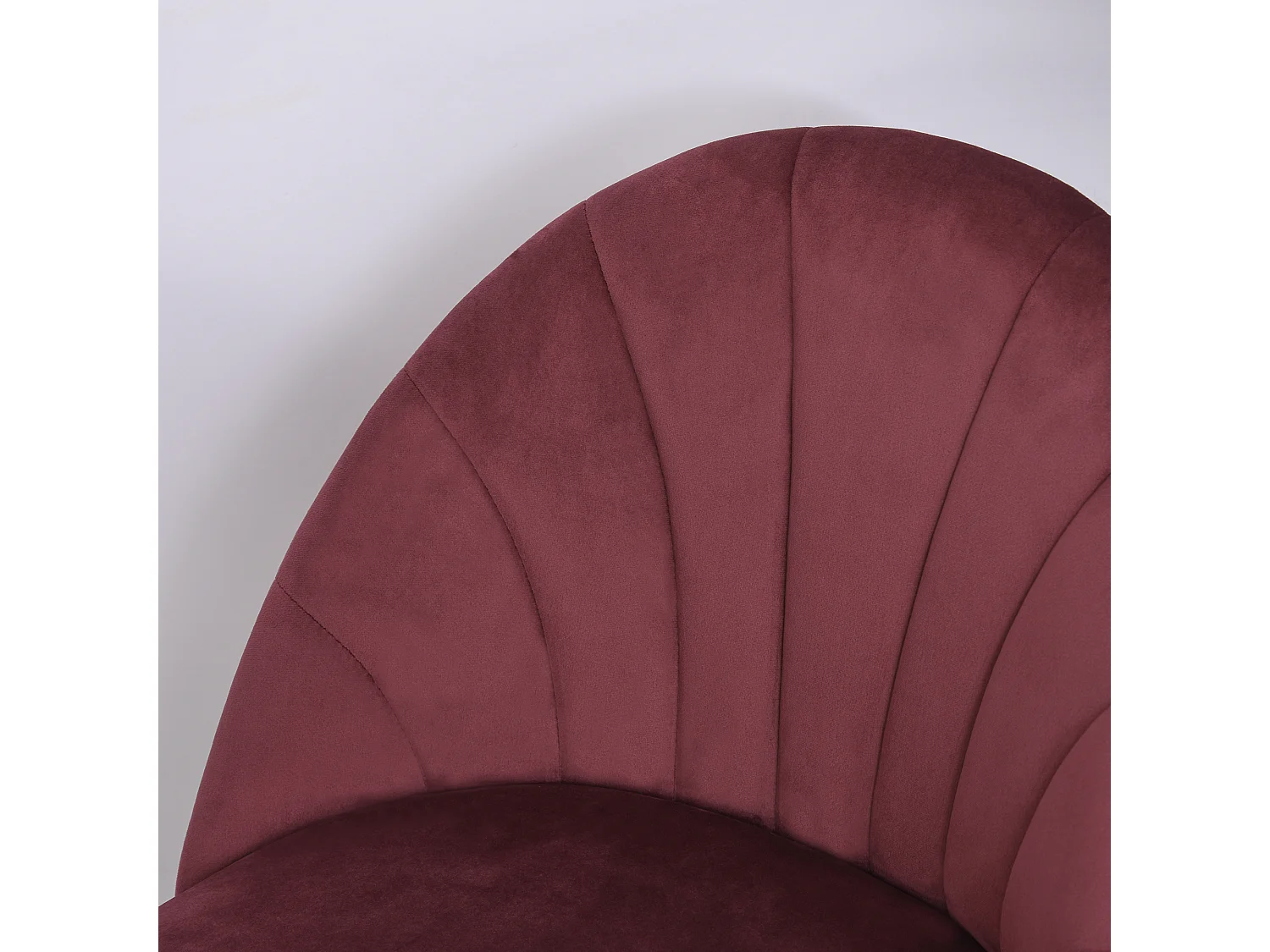 Set 2 sedie da pranzo vellutate stile nordico 52x54x79 cm rosso scuro