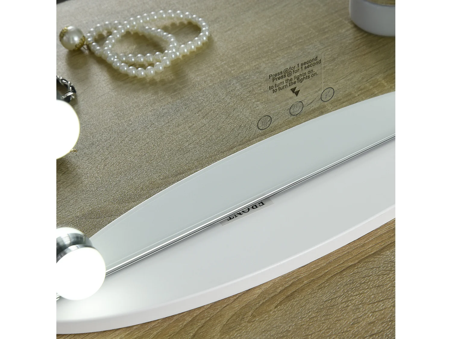 Specchio da tavolo professionale makeup con 12 luci a led dimmerabili