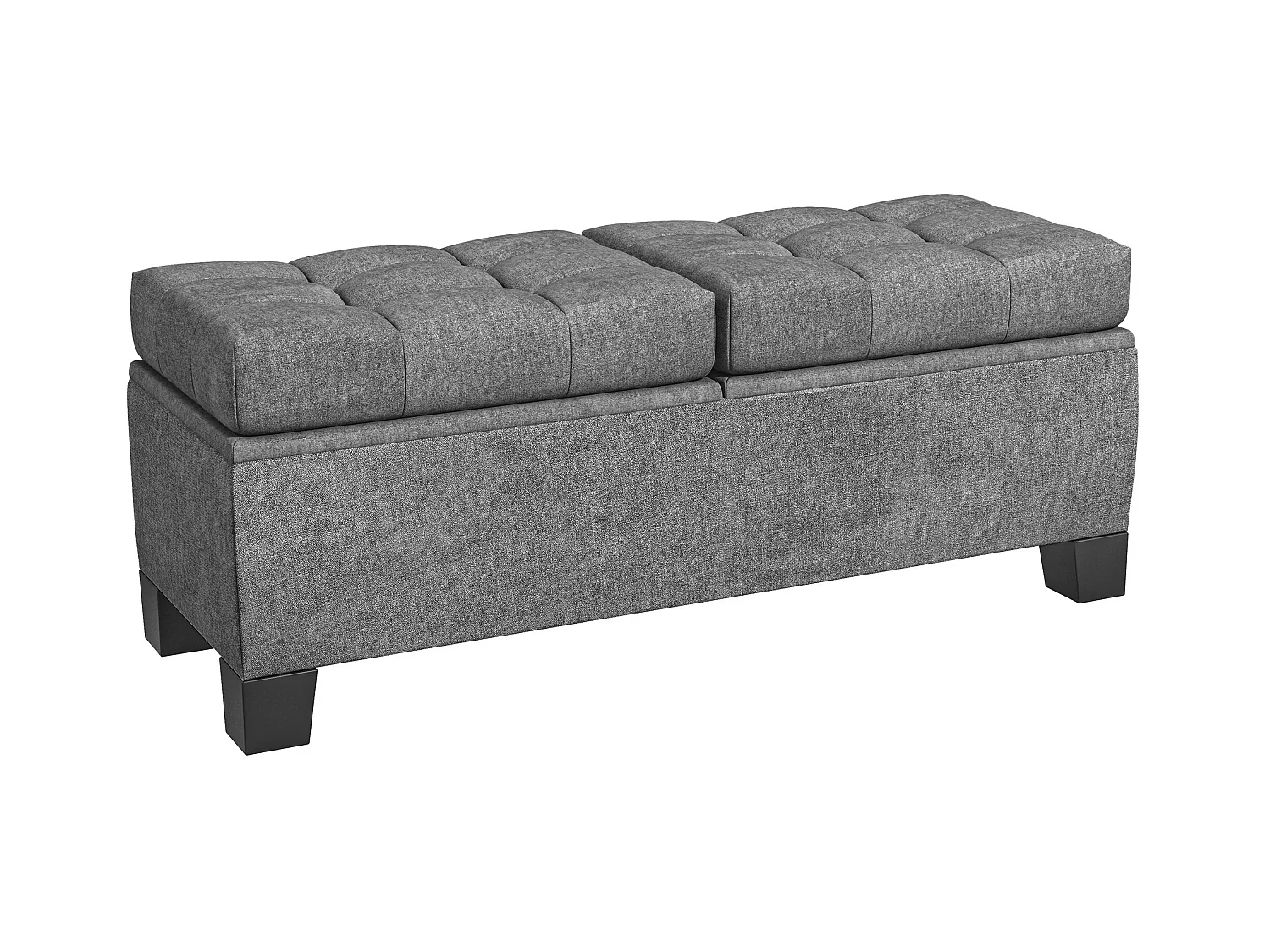 Panca contenitore fondoletto trapuntata grigio