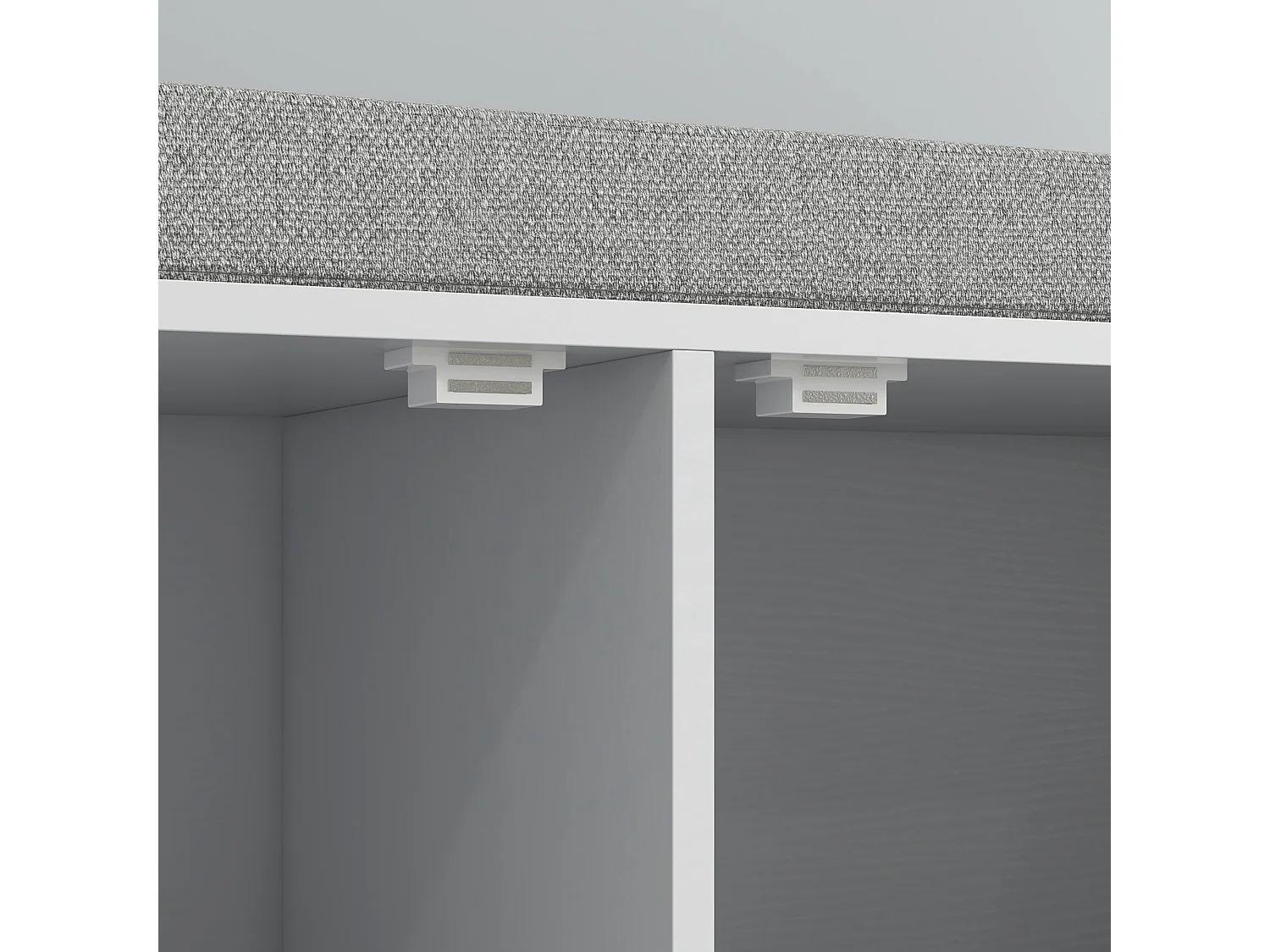 Panca scarpiera a 2 armadietti con cuscino 84x35x50 cm bianco