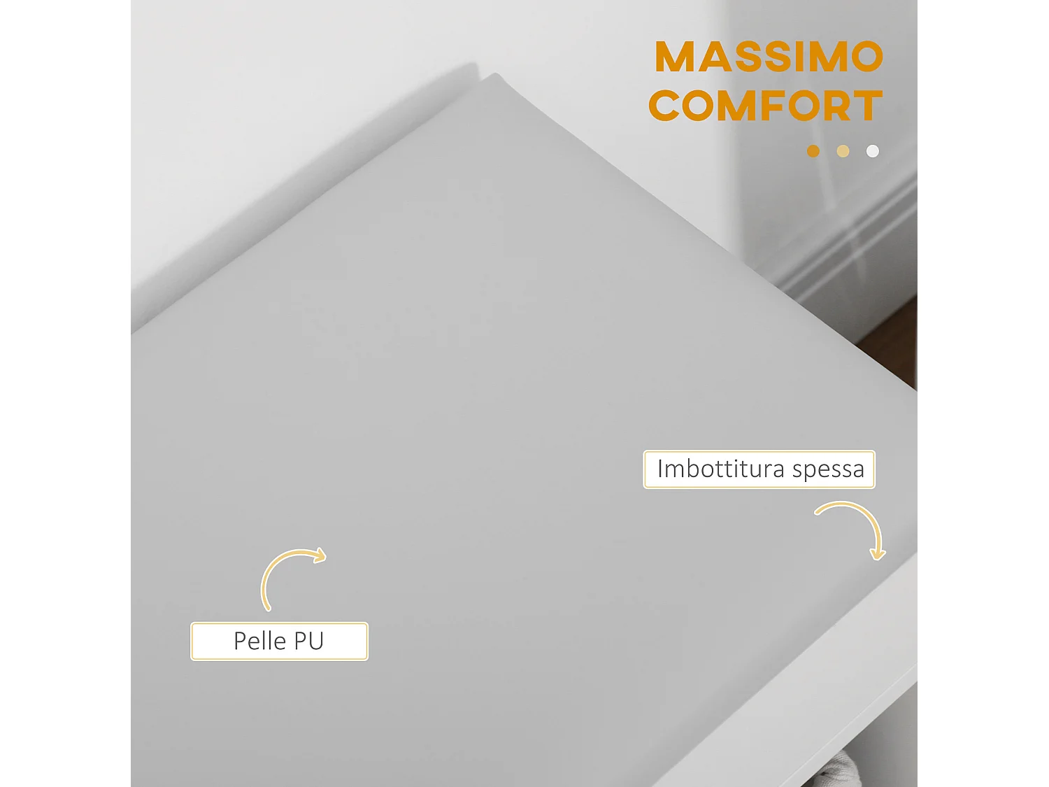 Mobile scarpiera salvaspazio con panca contenitore e vani aperti