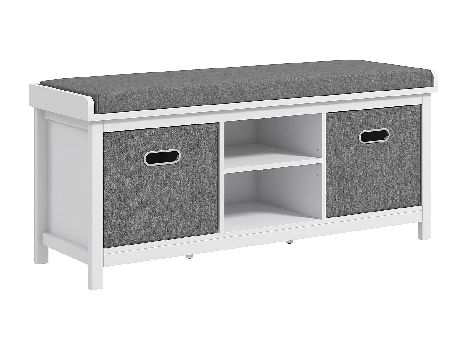 Panca scarpiera con ripiano regolabile a 3 livelli e 2 cassetti