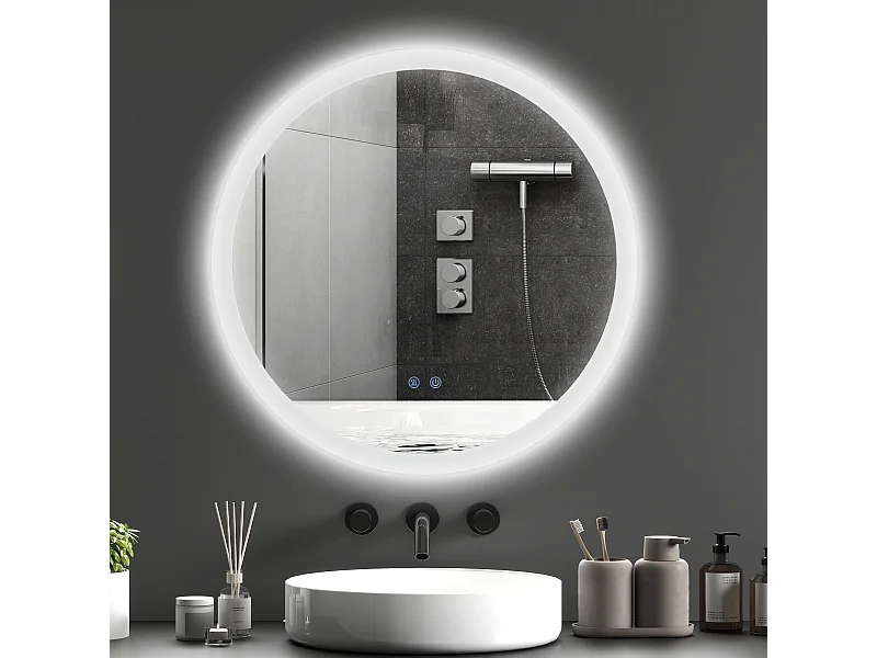 Specchio bagno led a 3 colori con luminosità regolabile