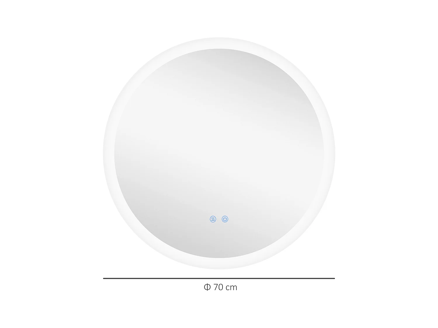 Specchio bagno led a 3 colori con luminosità regolabile