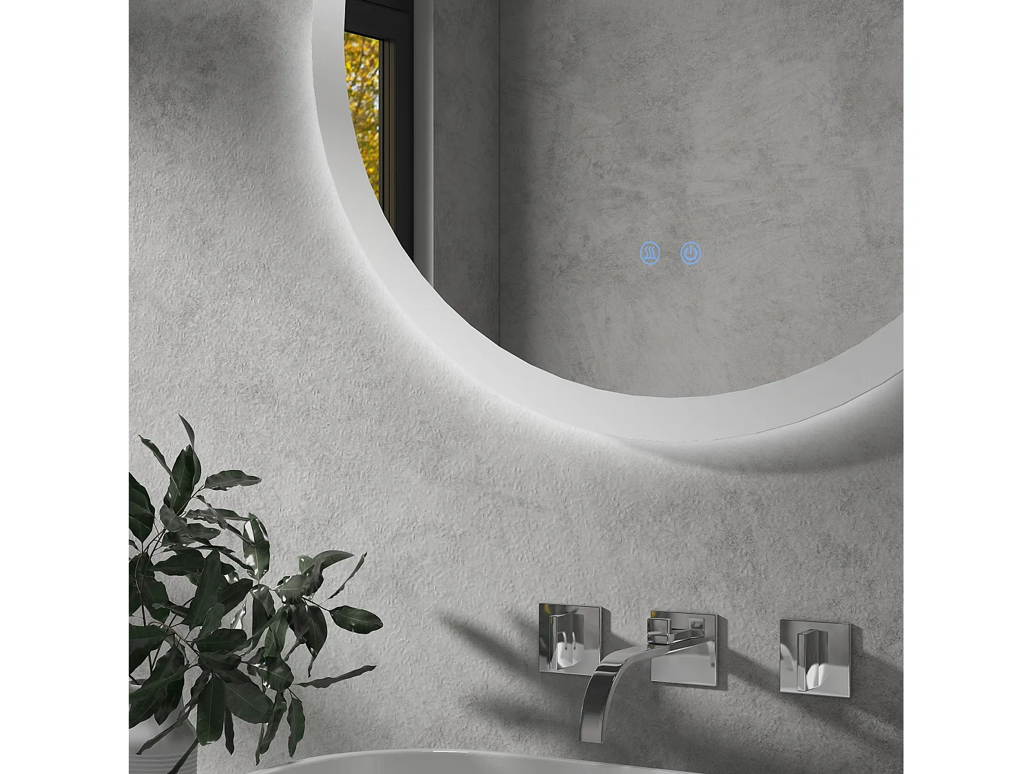 Specchio bagno led a 3 colori con luminosità regolabile