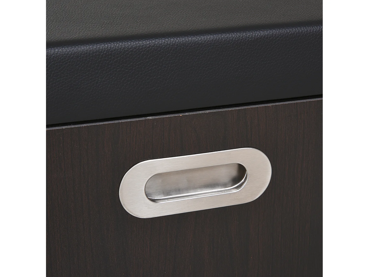 Mobile scarpiera salvaspazio con panca contenitore e vani aperti nero