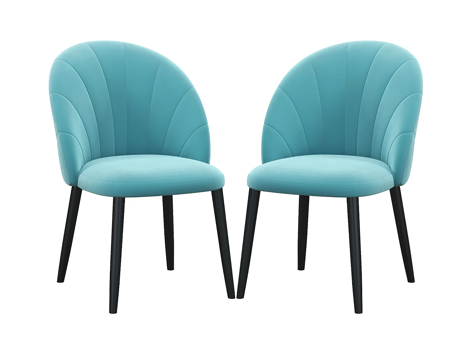 Sedie da salotto sala da pranzo imbottite tessuto verde chiaro