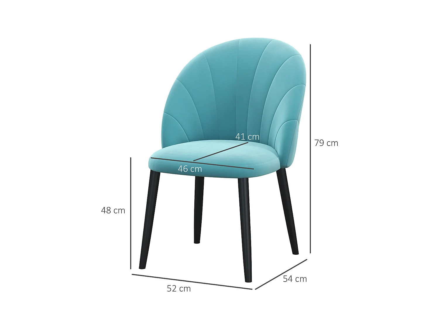 Sedie da salotto sala da pranzo imbottite tessuto verde chiaro