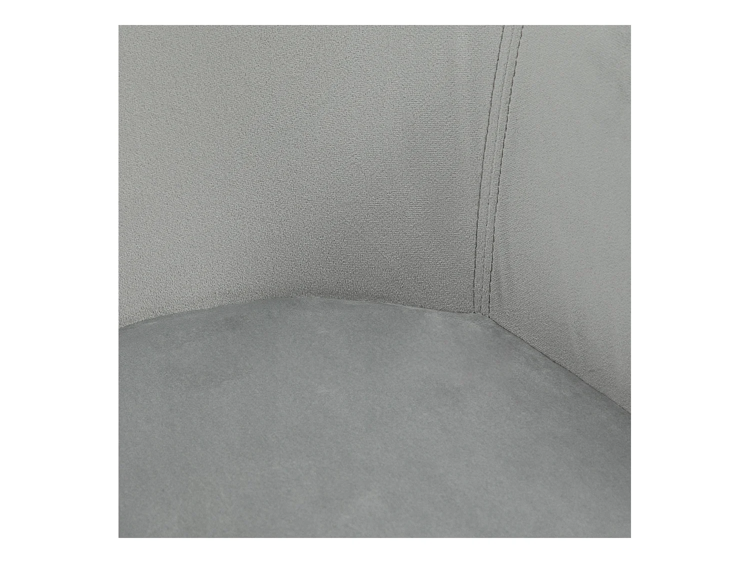 Set 2 sedie per sala da pranzo in velluto con braccioli grigio