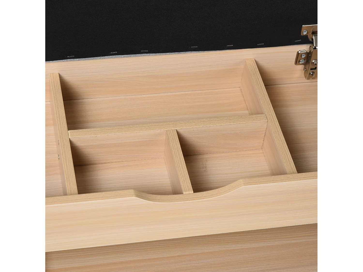 Scarpiera 2 in 1 con panca imbottita e vano nascosto in legno