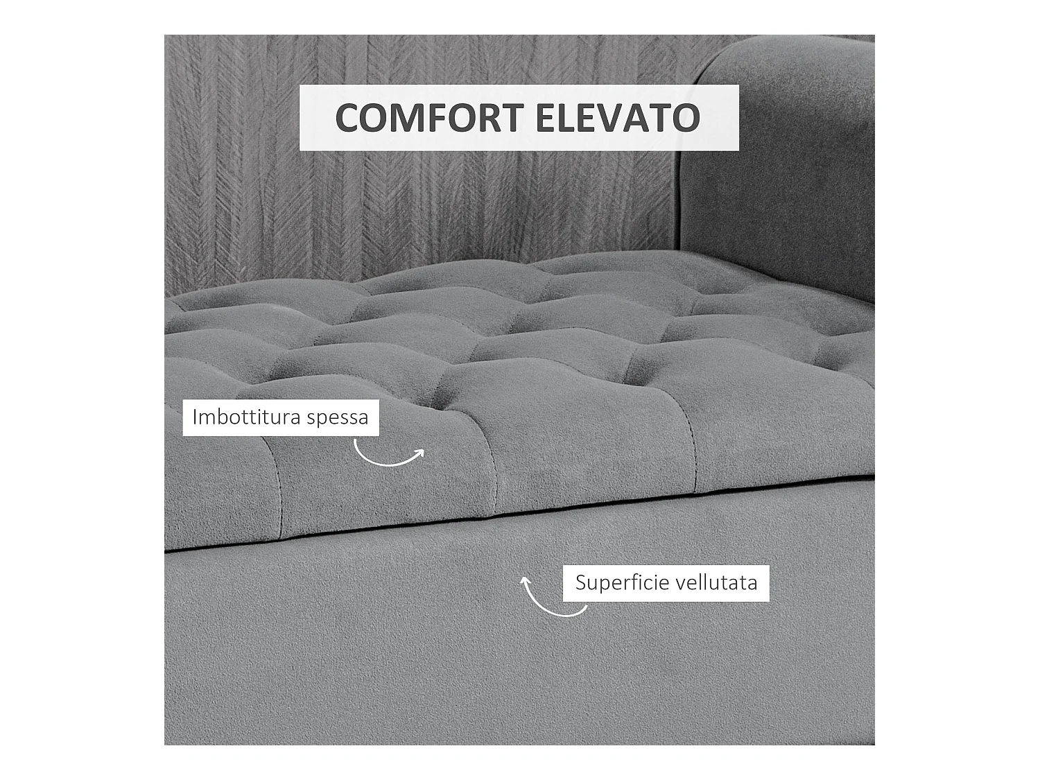 Panca fondo letto con spazio portaoggetti braccioli arrotolati