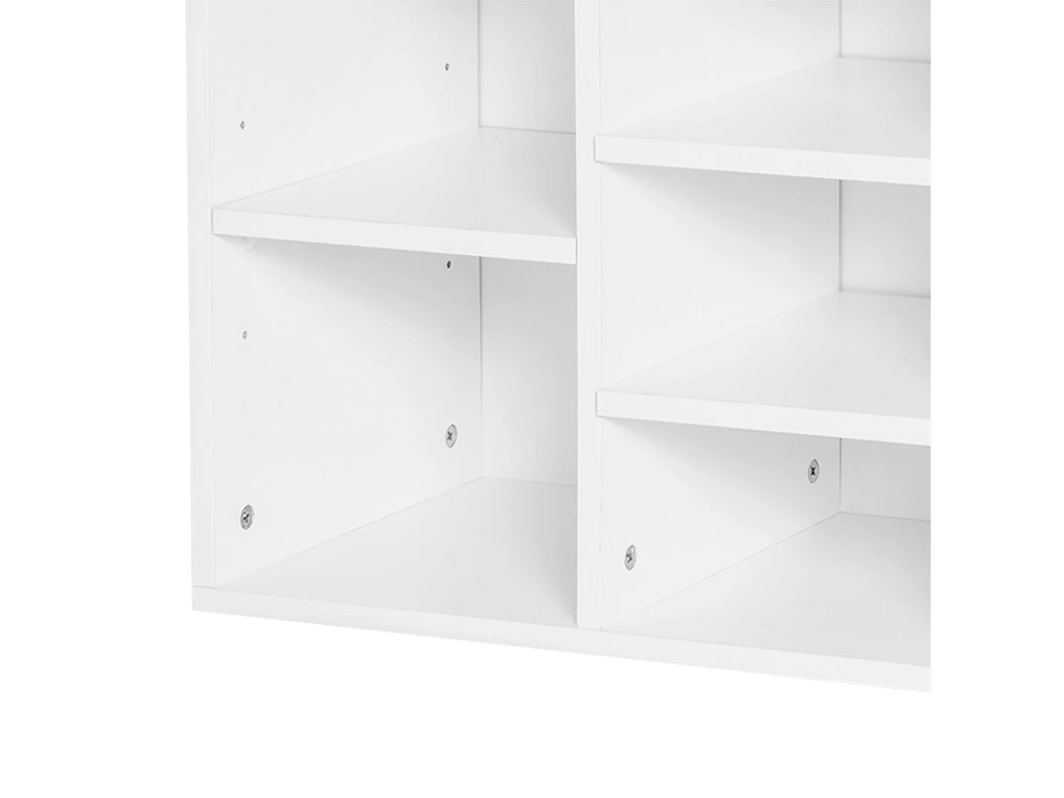 Panca scarpiera per 8-10 paia con ripiani regolabili in legno