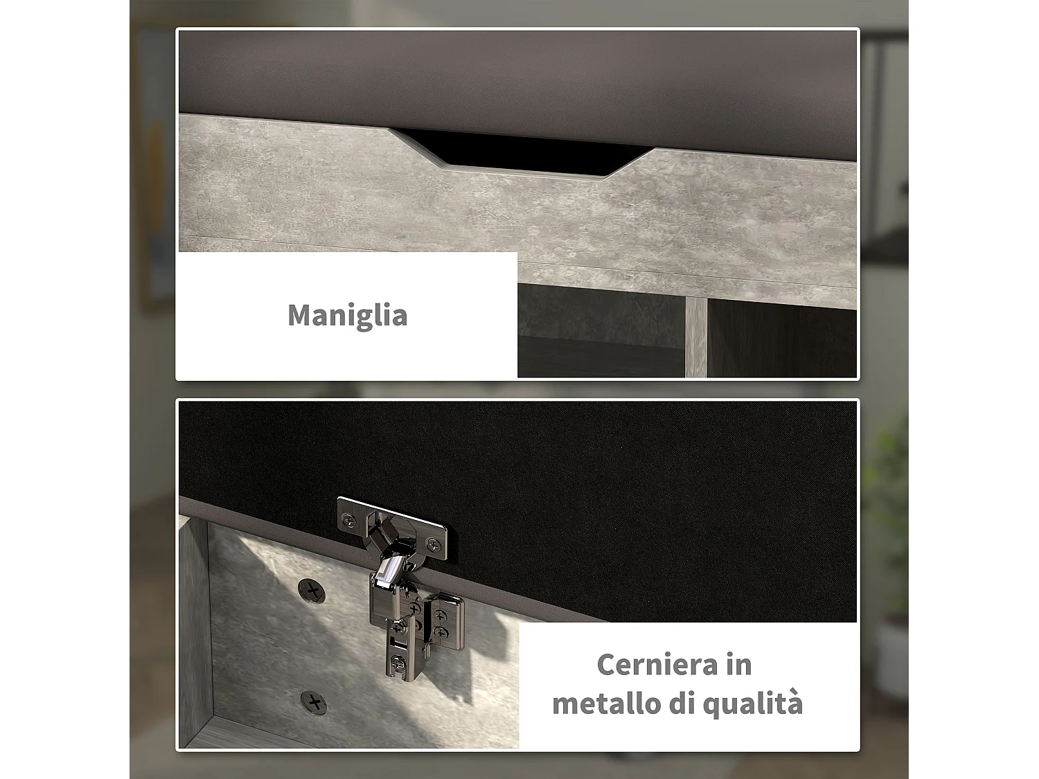 Scarpiera salvaspazio a 3 ripiani aperti in pelle pu nero e grigio