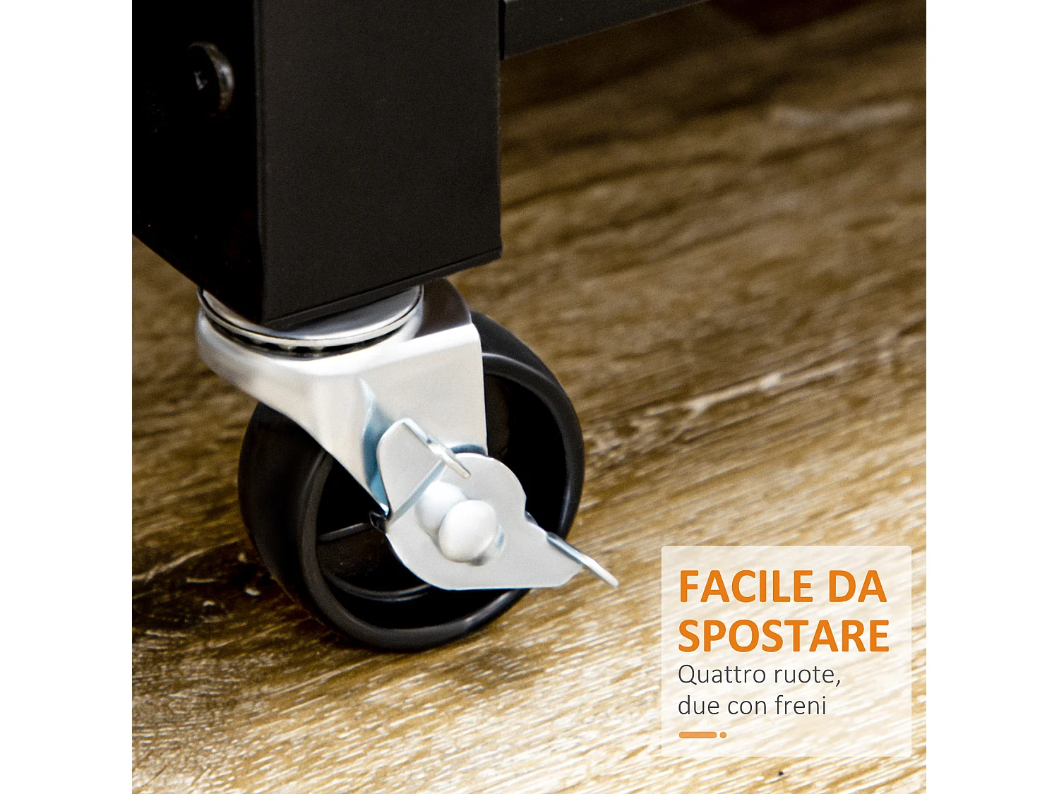 Carrello portavivande cucina 3 cassetti e mensola 60x50x84.5cm