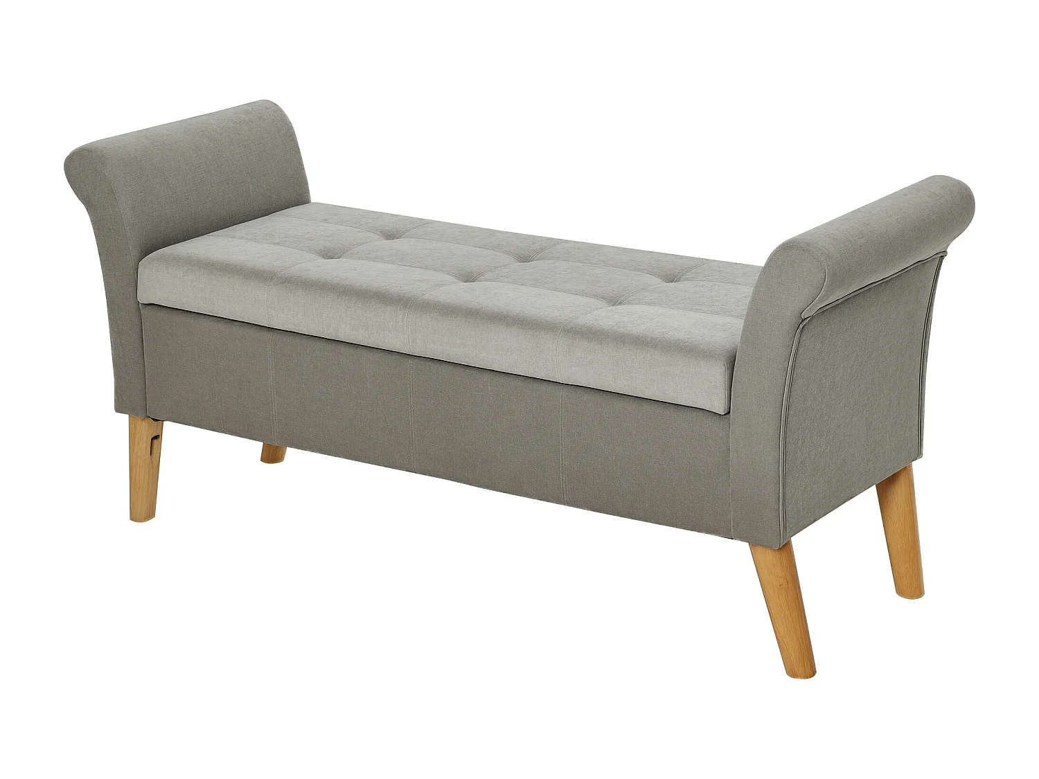 Panca fondoletto imbottita con vano contenitore stile vintage