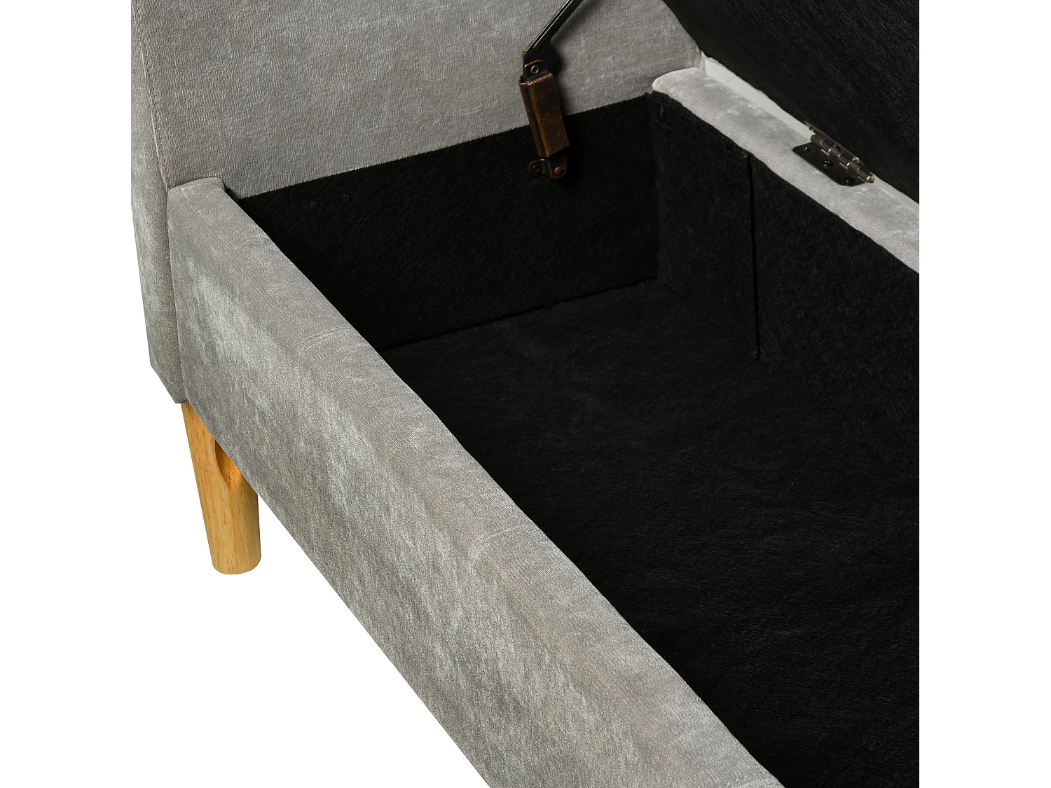 Panca fondoletto imbottita con vano contenitore stile vintage