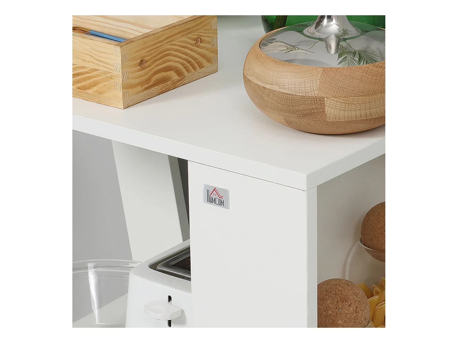 Carrello portavivande da cucina in legno con ripiani e ruote