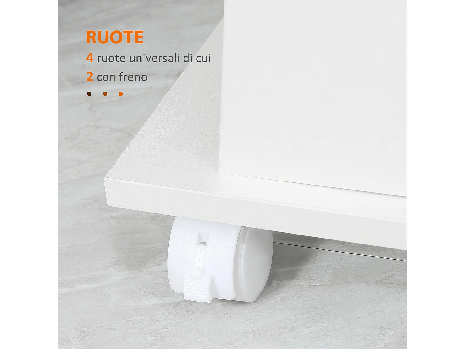 Carrello portavivande da cucina in legno con ripiani e ruote