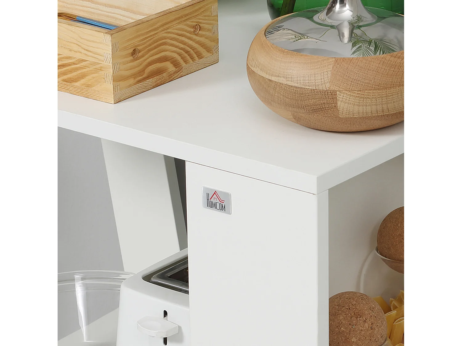 Carrello portavivande da cucina in legno con ripiani e ruote