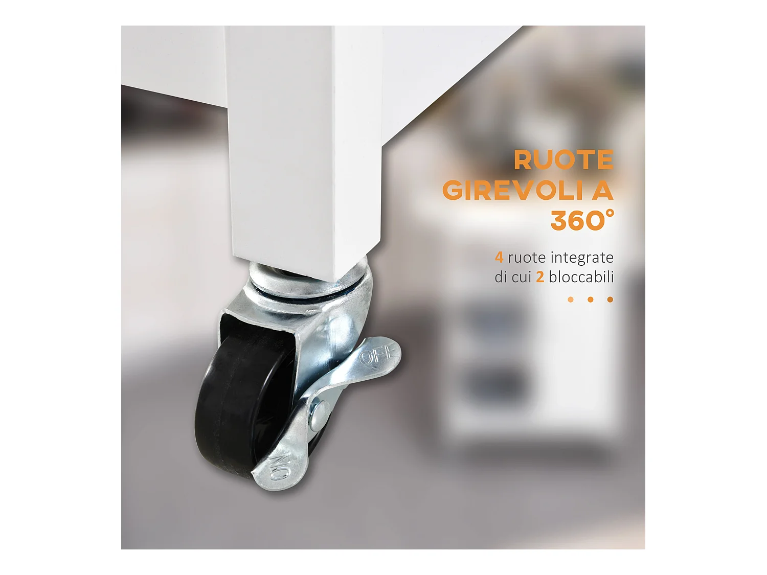 Carrello da cucina salvaspazio in legno mdf bianco