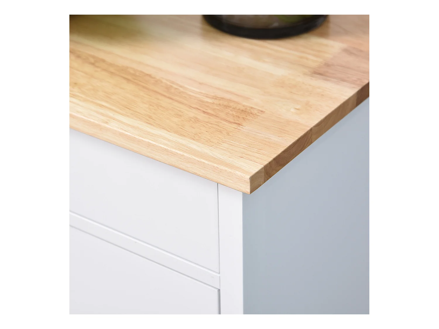 Carrello da cucina salvaspazio in legno mdf bianco