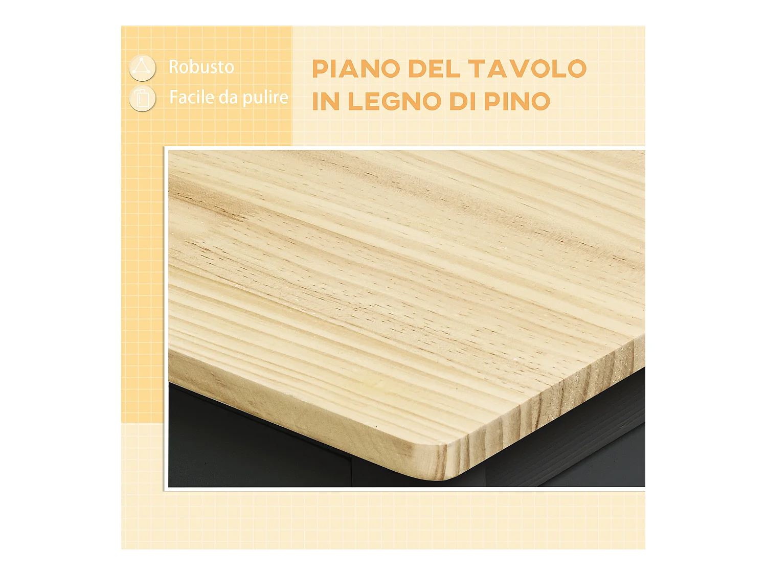 Carrello cucina con cassetto ruote e armadietto 2 ante nero