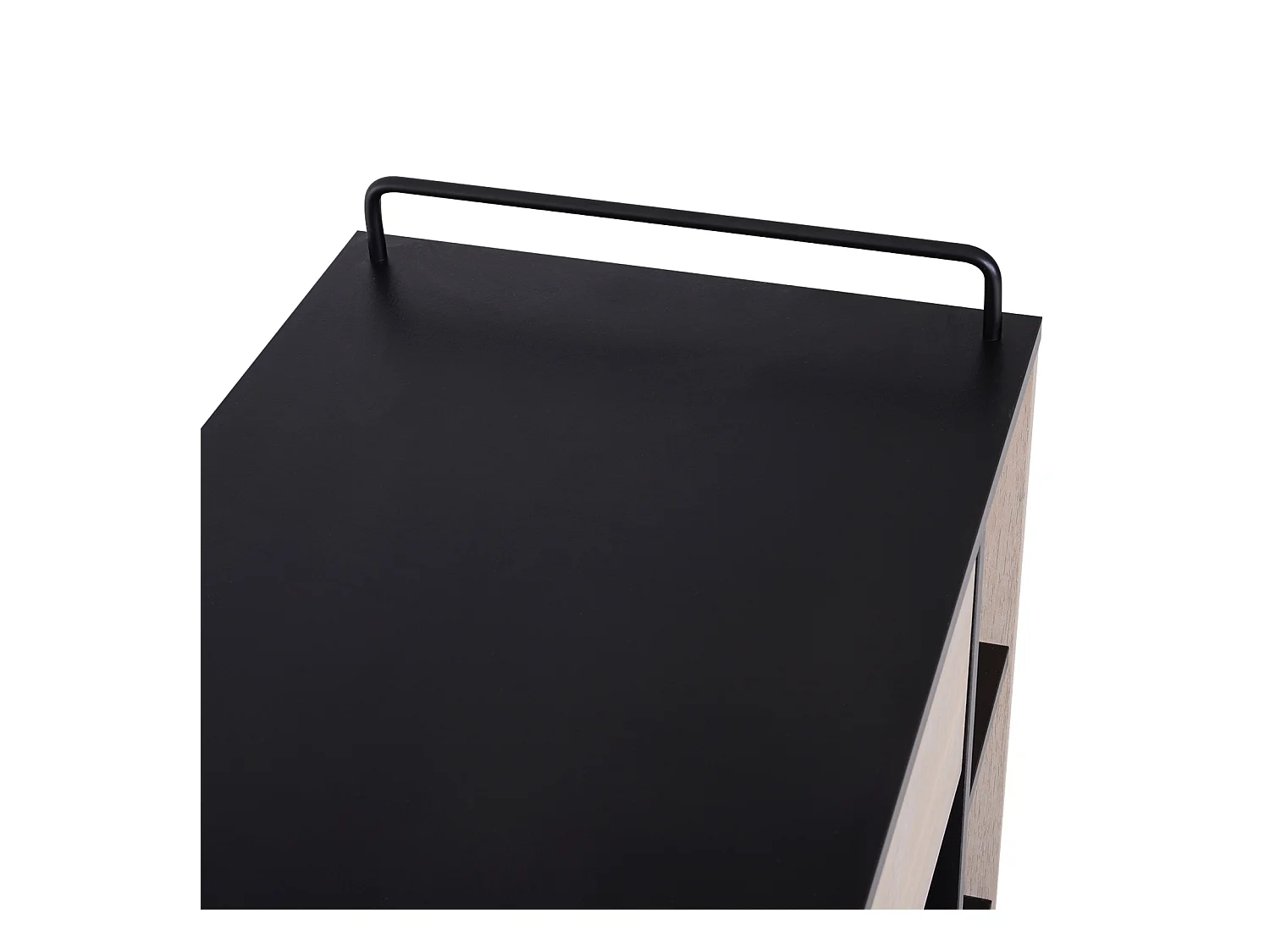 Carrello da cucina moderno con ruote cassetto anta legno rovere