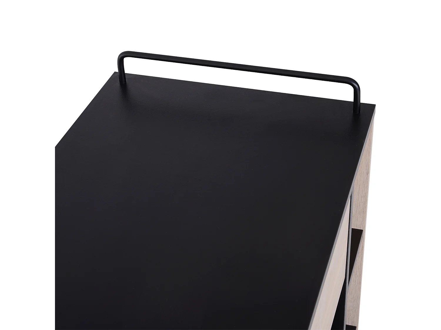 Carrello da cucina moderno con ruote cassetto anta legno rovere