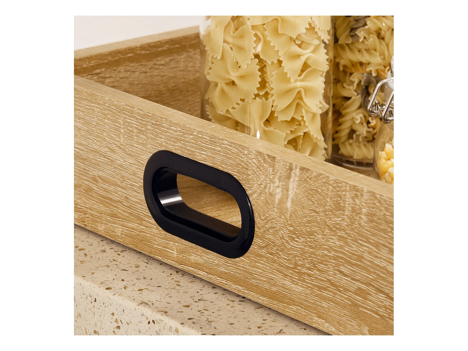 Carrello cucina 3 ripiani con vassoio rimovibile e ruote