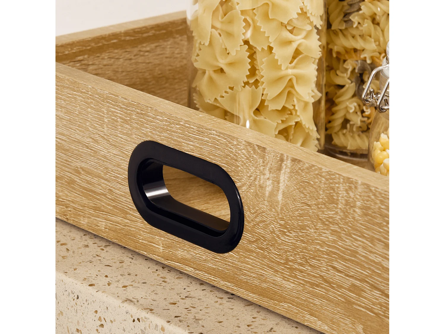 Carrello cucina 3 ripiani con vassoio rimovibile e ruote