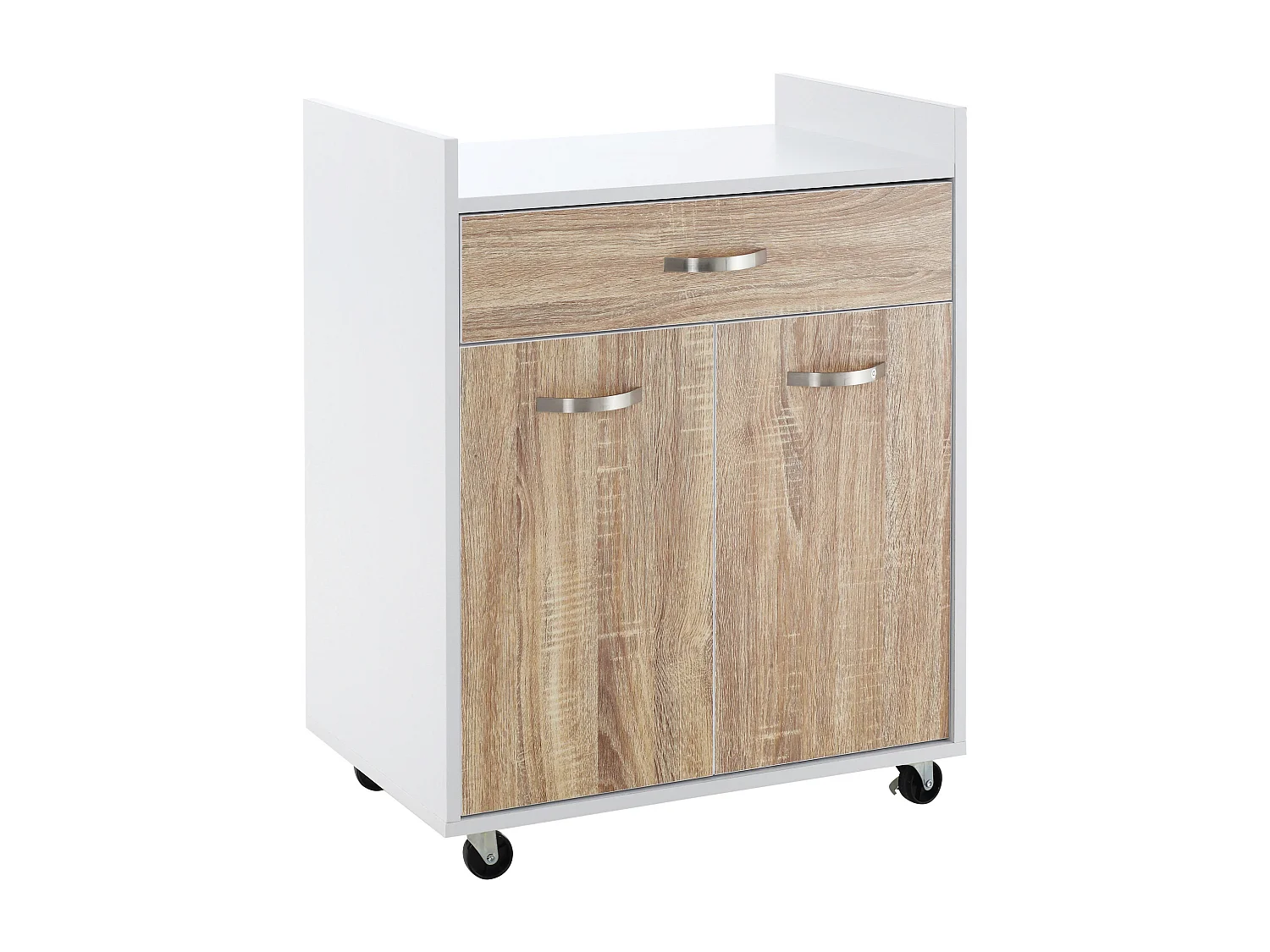 Carrello da cucina portavivande e microonde in legno 60x40x77cm