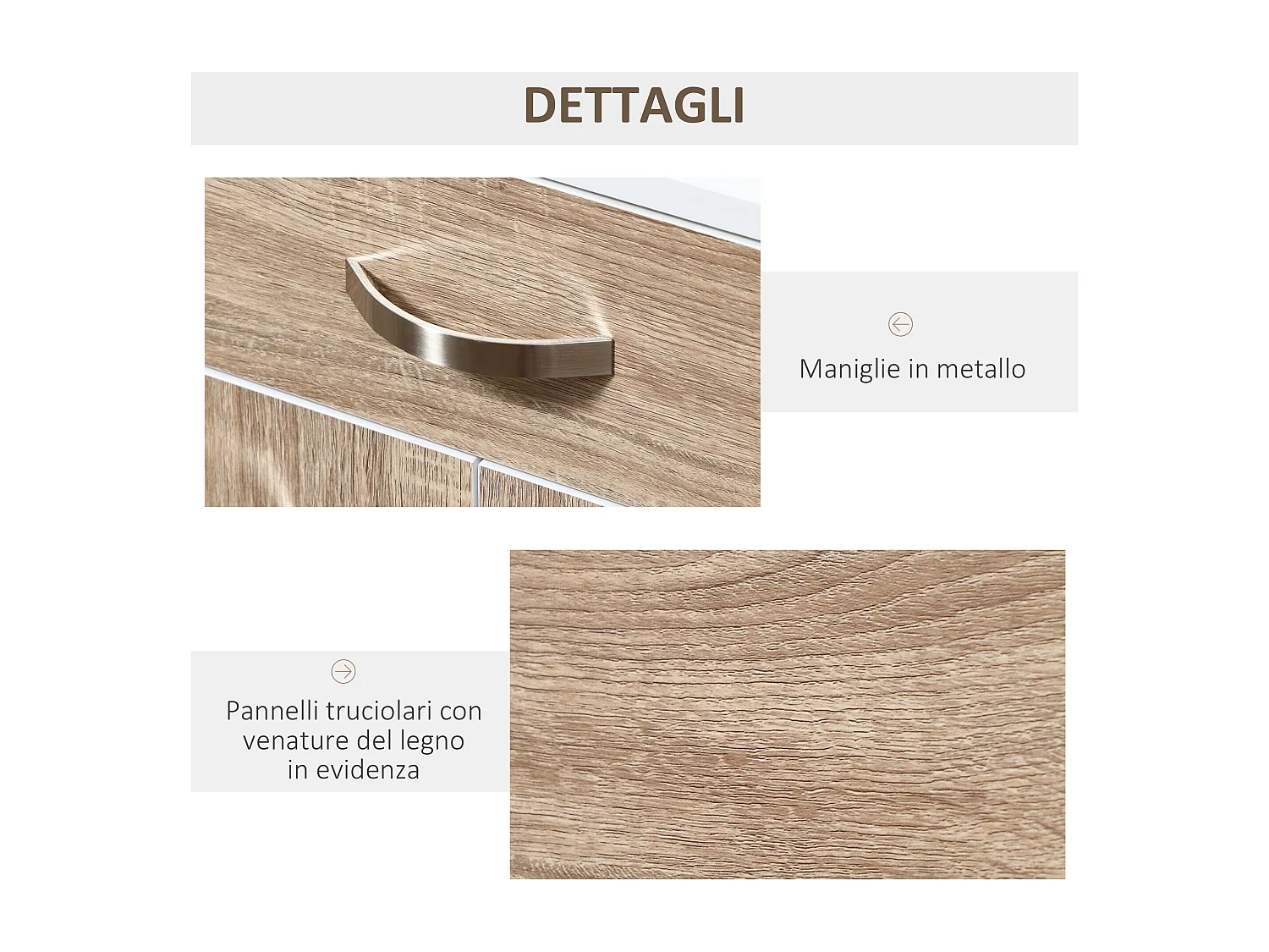 Carrello da cucina portavivande e microonde in legno 60x40x77cm