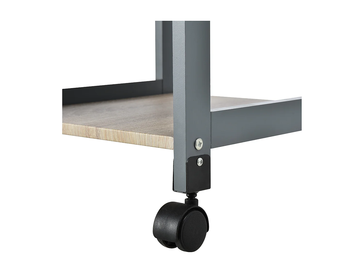 Carrello cucina portavivande con cassetto grigio