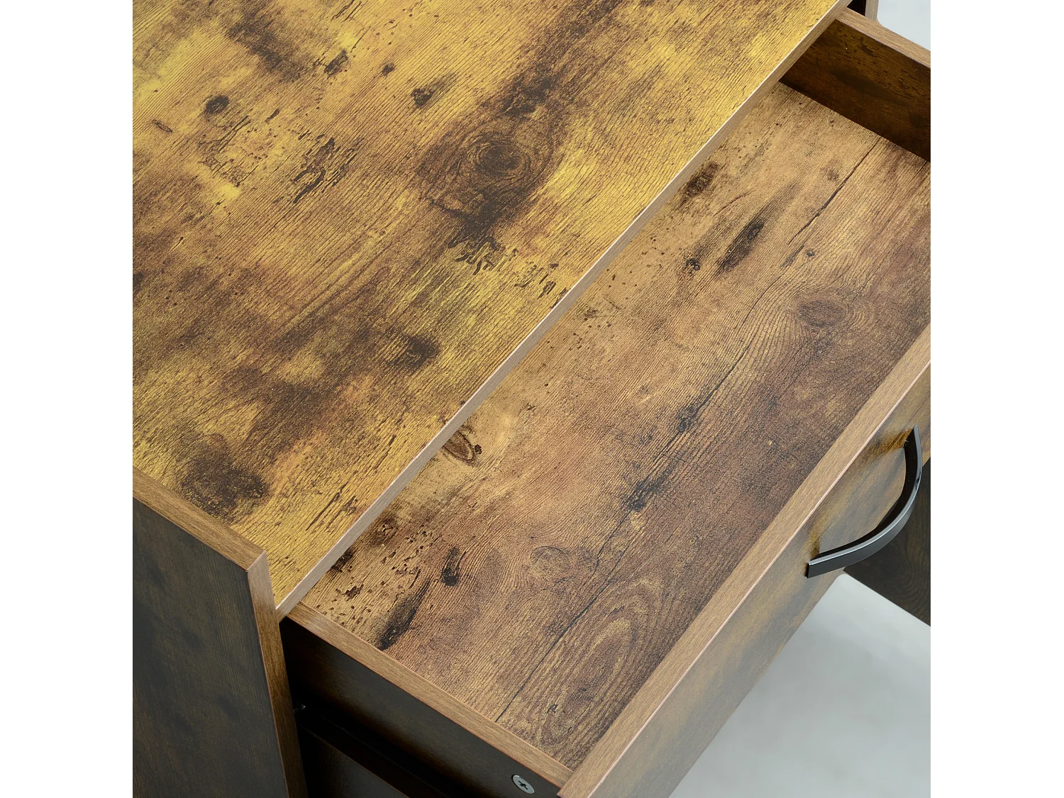 Carrello da cucina con cassetto e armadietto in legno marrone rustico