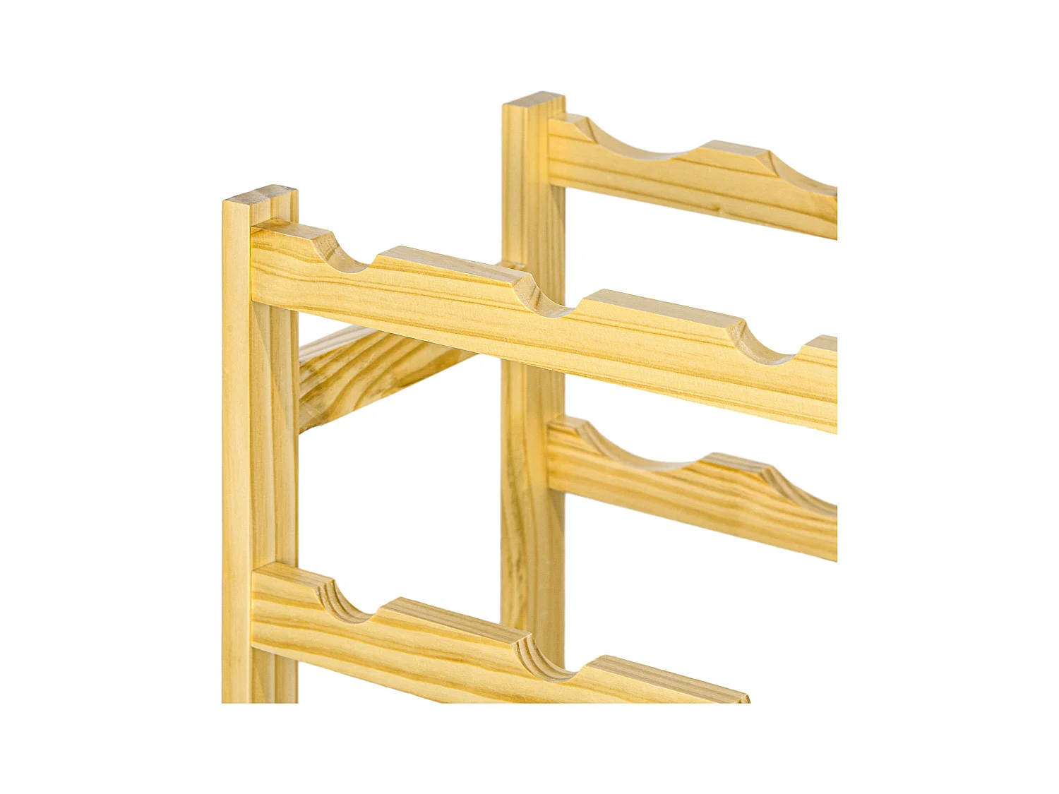 Scaffale portabottiglie a 7 livelli per 42 bottiglie in legno di pino