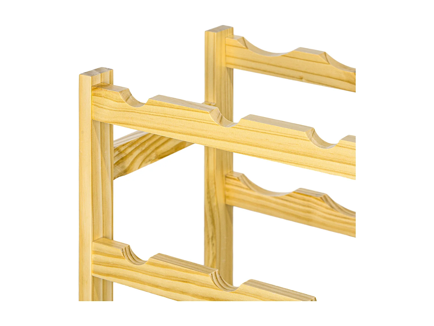 Scaffale portabottiglie a 7 livelli per 42 bottiglie in legno di pino