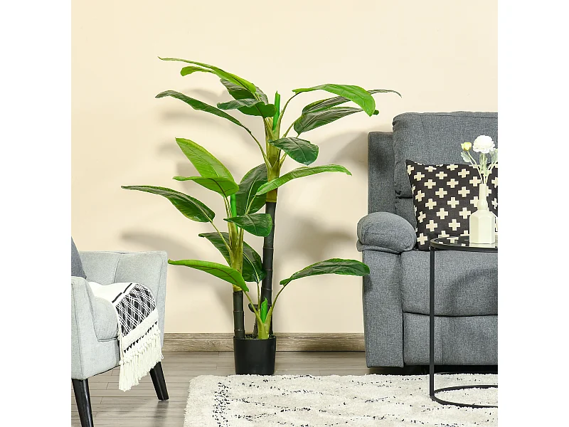 Banano pianta in vaso albero di banano artificiale 150cm