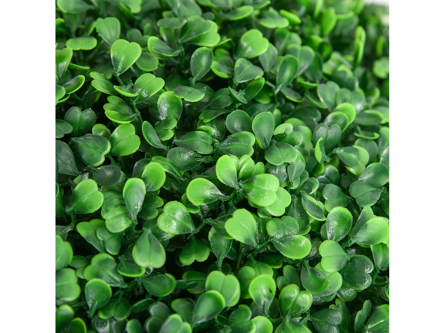 Set 2 piante finte sfere di bosso artificiale Ø40cm verde