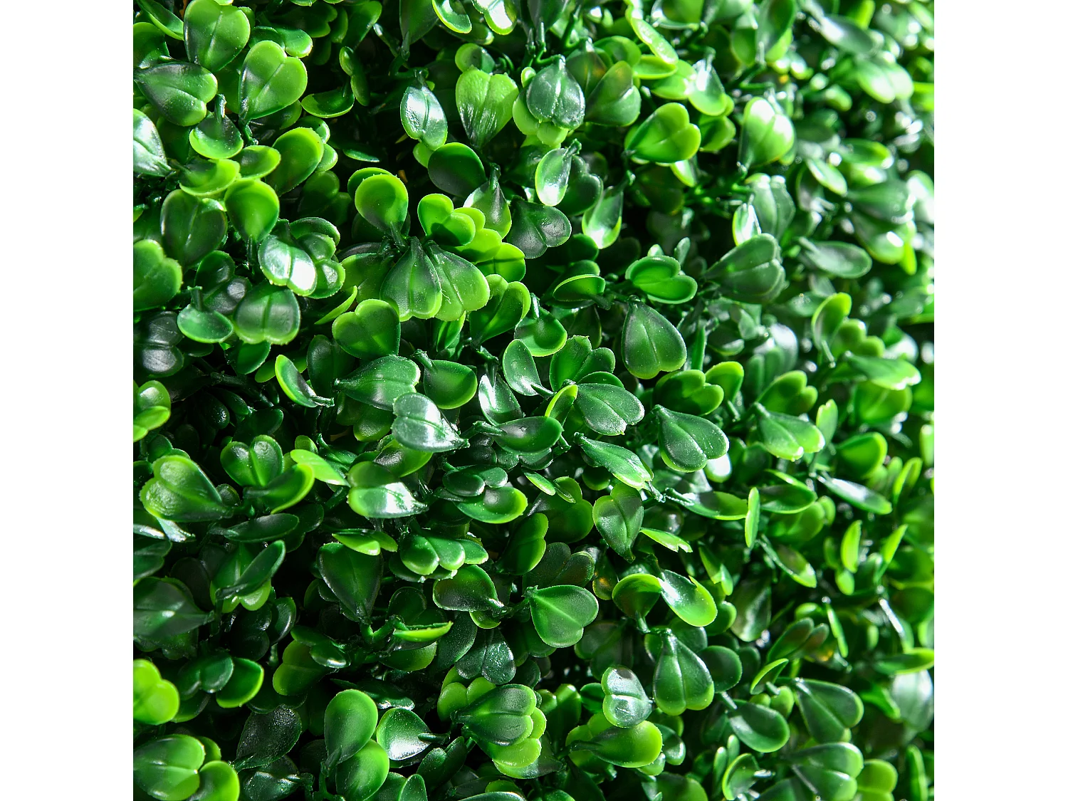 Set 2 piante finte sfere di bosso artificiale Ø50cm verde