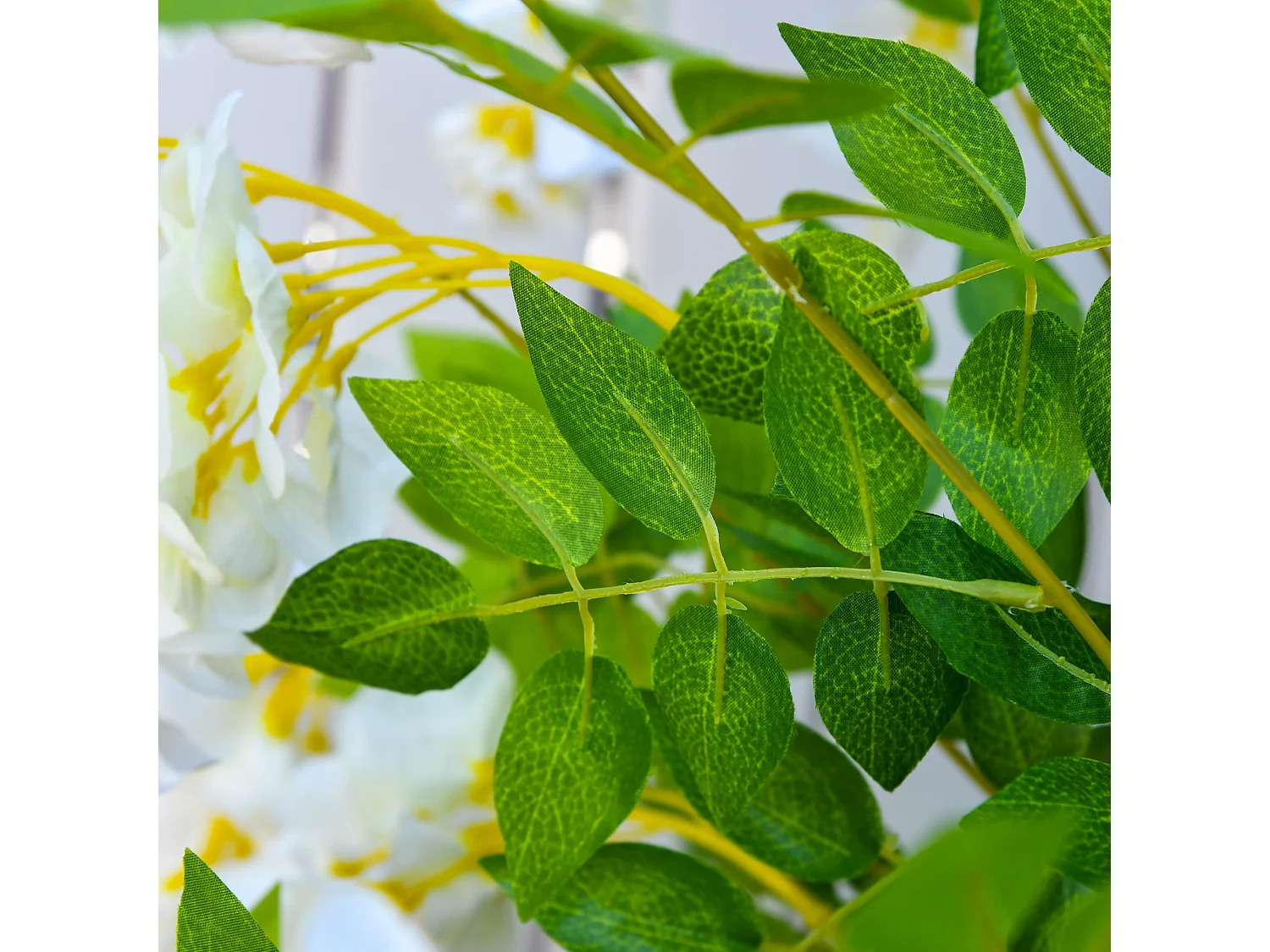 Pianta artificiale di glicine bianco da 165 cm per interni ed esterni