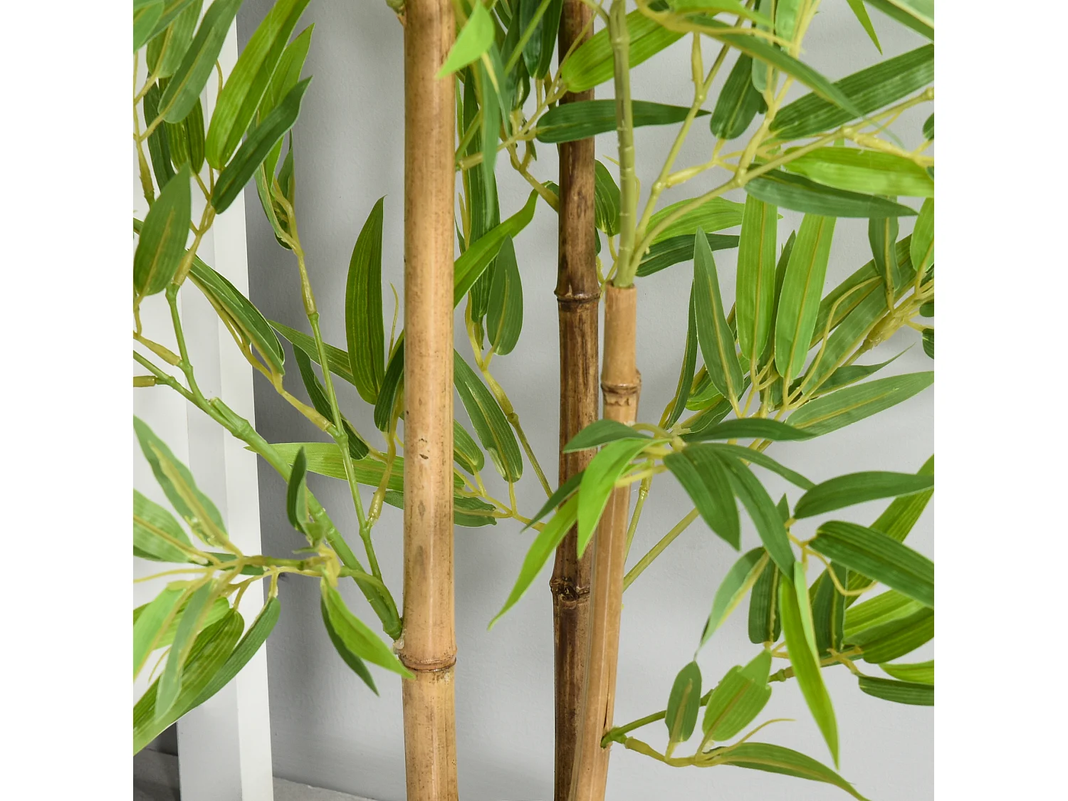 Set 2 piante bambù artificiali in vaso 120cm casa ed esterni