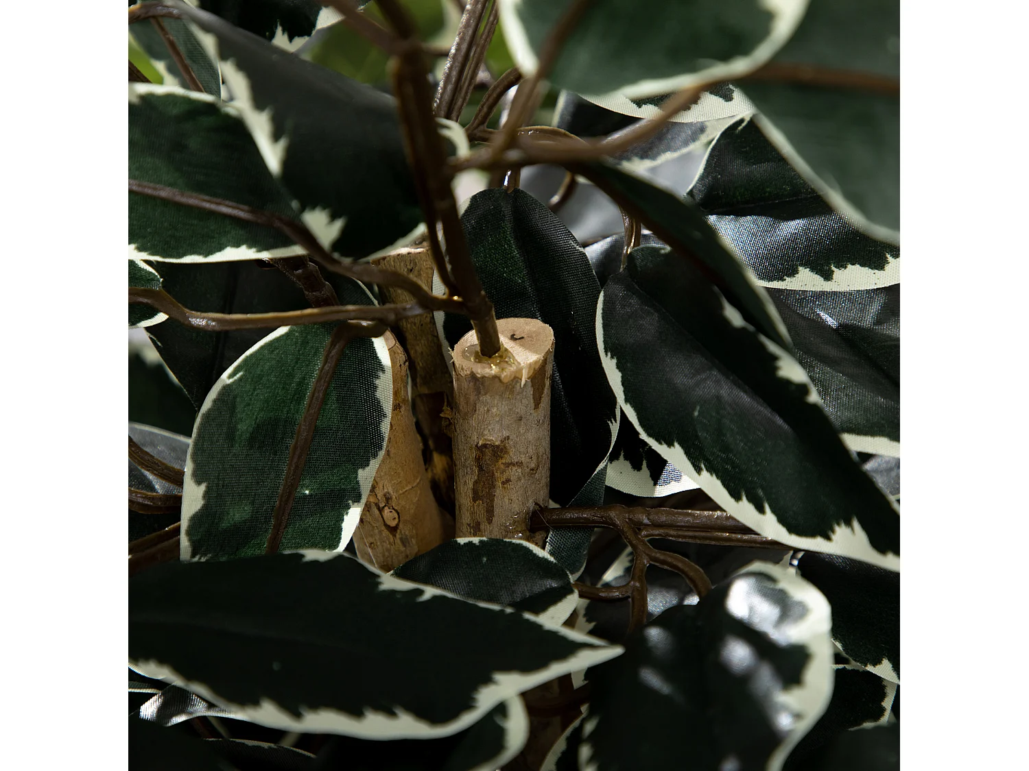 Pianta artificiale di fico da 130 cm 702 foglie e 3 tronchi