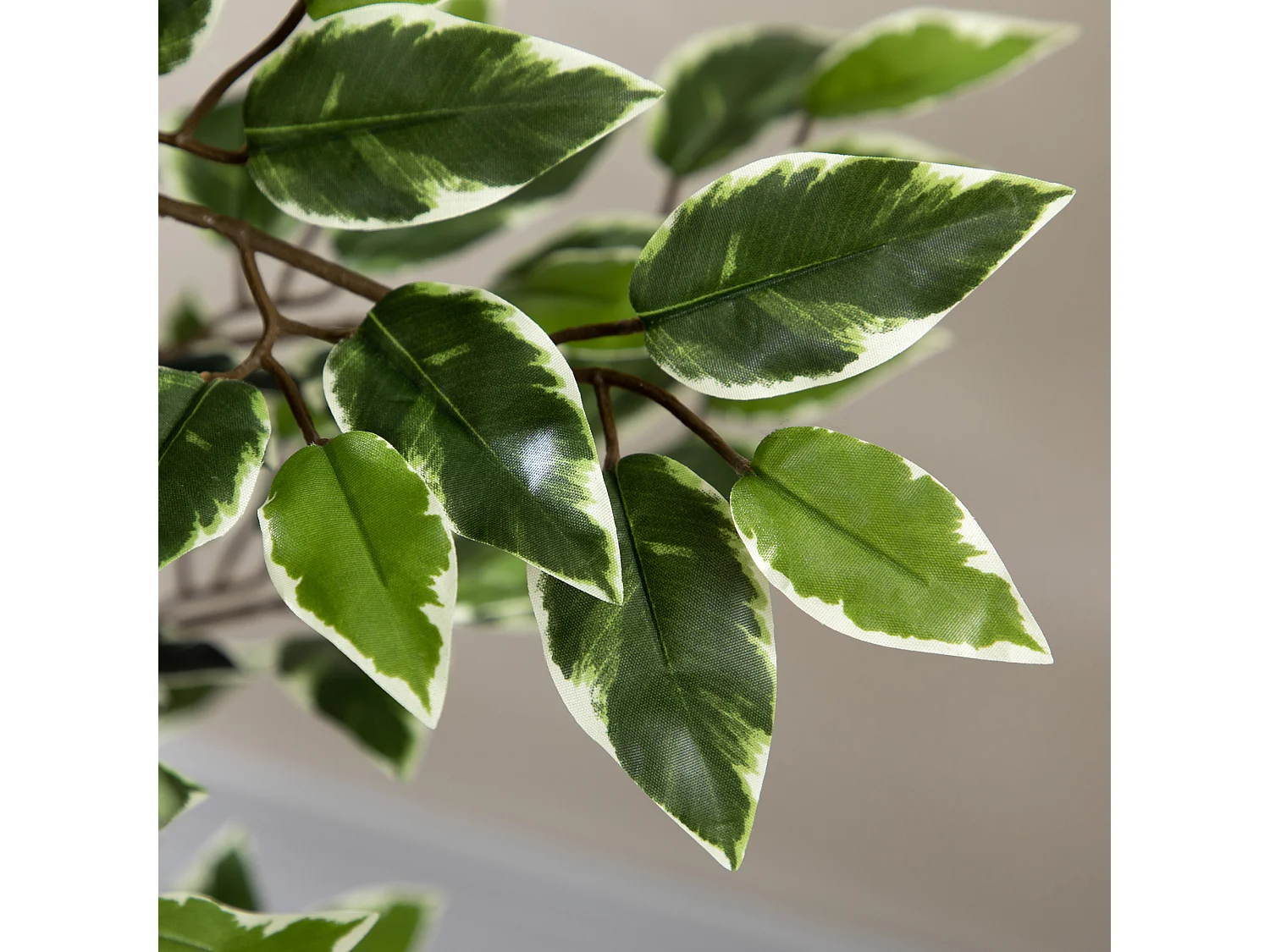 Pianta artificiale di fico da 130 cm 702 foglie e 3 tronchi