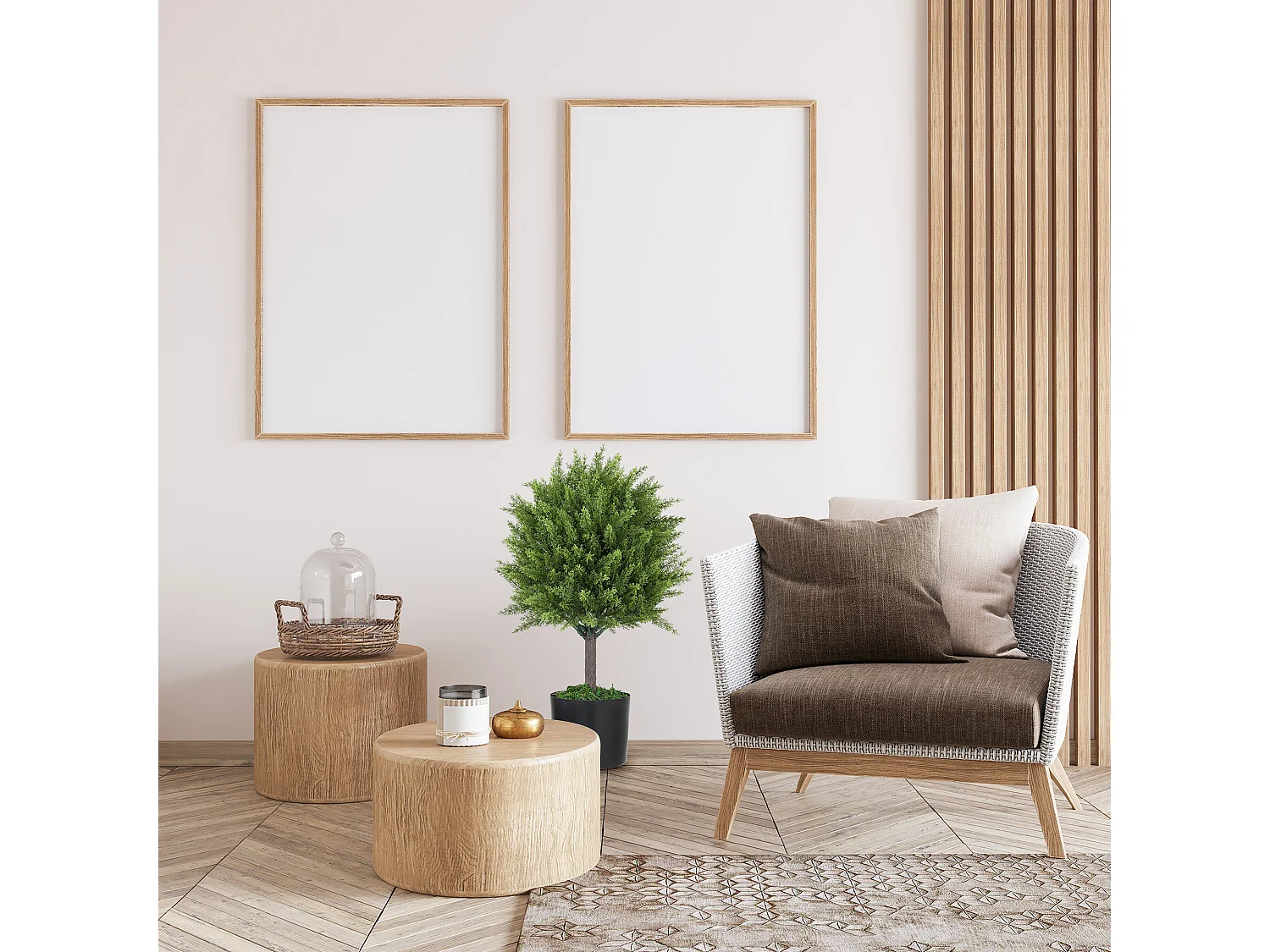 Pianta finta alberello di cedro con vaso incluso alta 55 cm