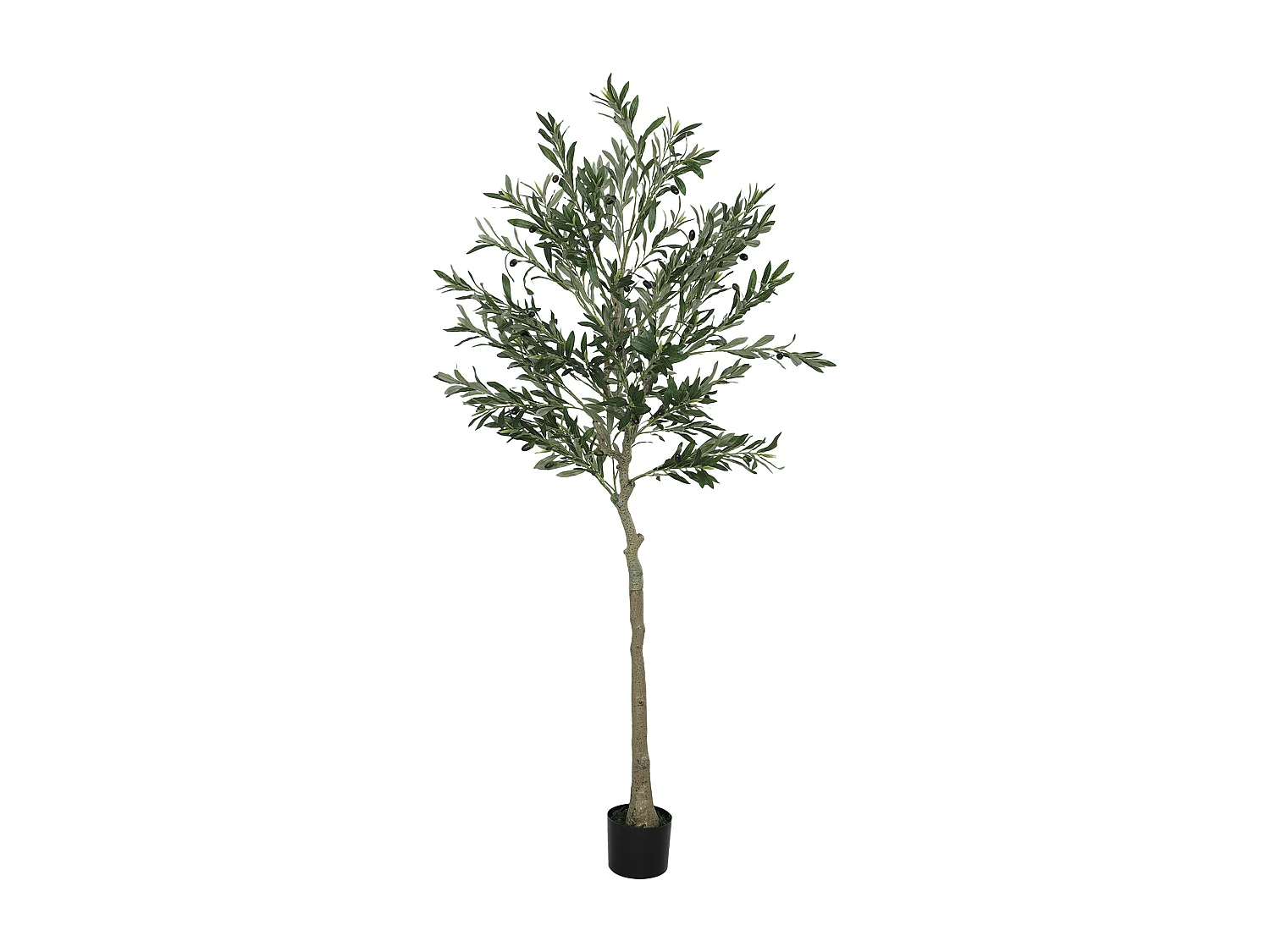 Pianta artificiale di olivo alta 180 cm con 900 foglie e 40 olive
