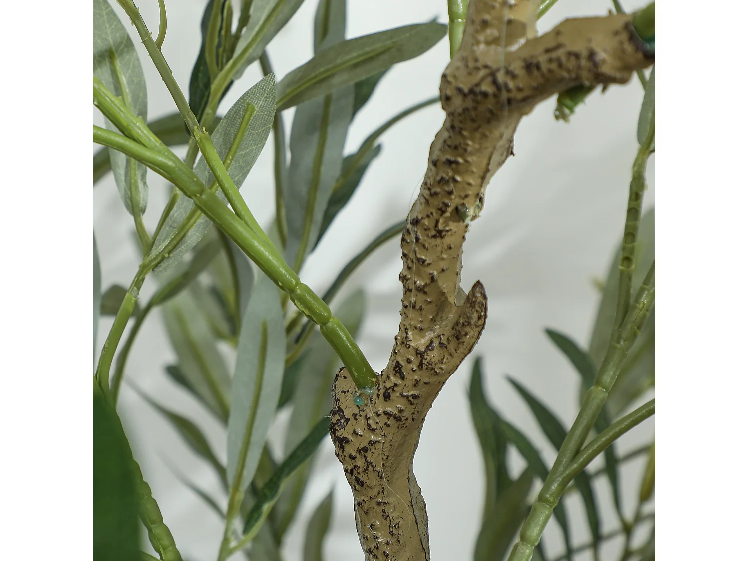 Pianta artificiale di olivo alta 150 cm con 720 foglie e 32 olive
