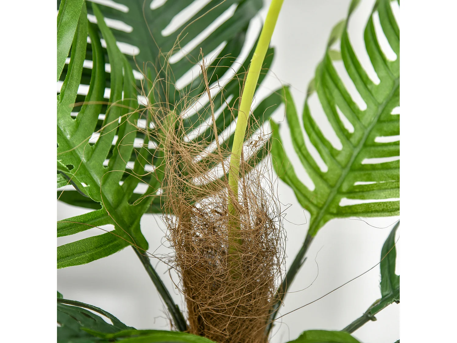 Palma in plastica decorativa con vaso in pe verde